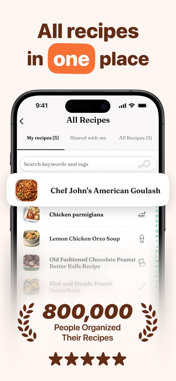 OrganizEat App Store screenshots, screenshot 2