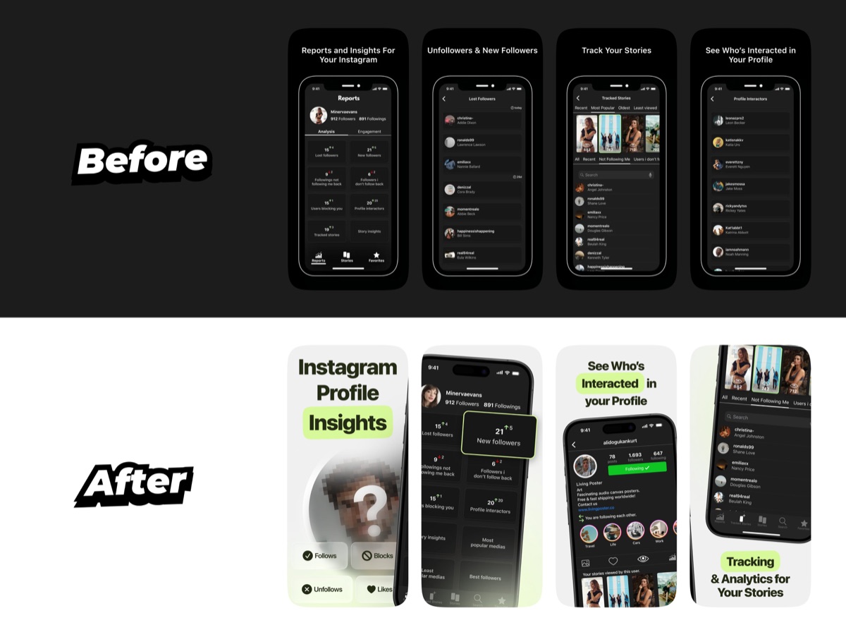 App Store screenshots designed by Teodora Dobre (@designerants)