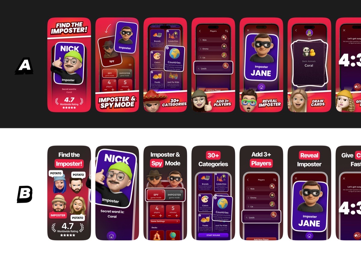 App Store screenshots designed by Teodora Dobre (@designerants)