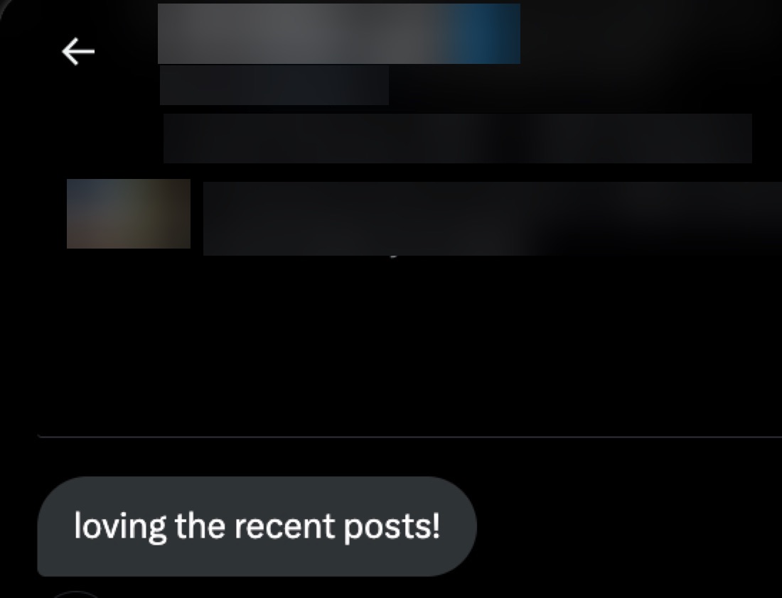 Private message to Teodora Dobre (sender hidden)