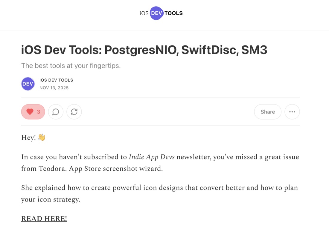 Message from iOS Dev Tools about Teodora Dobre